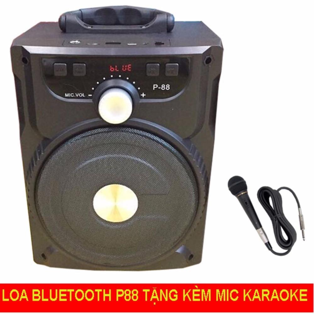 Loa Bluetooth Karaoke Xách tay di động P88, NT88 tặng quà Micro hát siêu hay