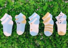 Bộ 5 đôi vớ tất lưới cho em bé từ 0-12 tháng tuổi(mẫu có tai chống mồ hôi trộm)