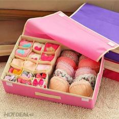 Sét 2 Hộp đựng đồ lót 16 ngăn có lắp đậy tiện lợi