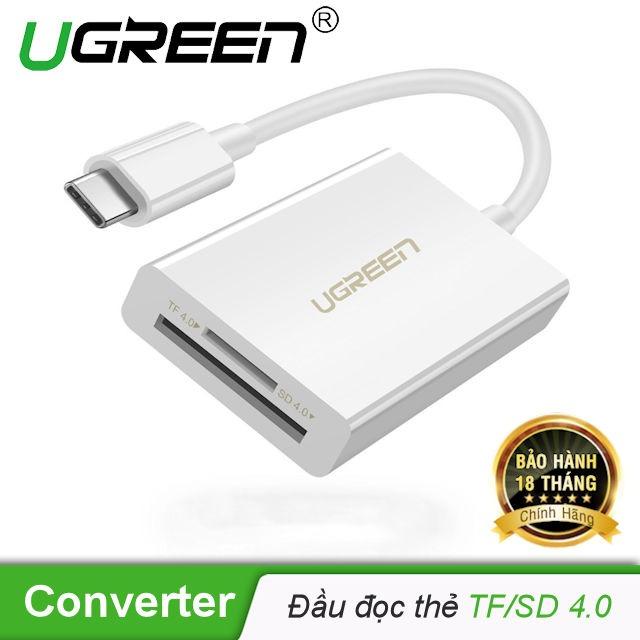 Đầu đọc thẻ USB Type-C cho thẻ nhớ TF/SD 4.0 UGREEN 40864