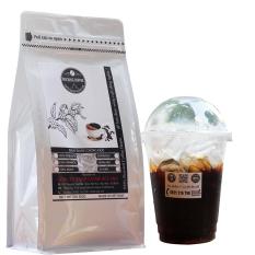 Cà phê rang xay gói 500g – Buôn Ma Thuột – rang mộc hoàn toàn – túi màu trắng ROCKING COFFEE