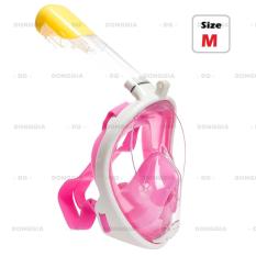 Mặt nạ lặn Full Face – Size M – mắt NHỰA TRONG, gắn được GOPRO, SJCAM tầm nhìn 180 độ, Ống thở 1 chiều ngăn nước, hàng thể thao chuyện dụng cao cấp – DONGGIA
