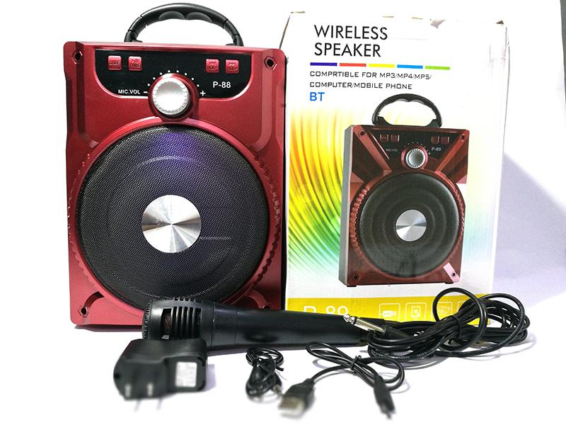 Loa Bluetooth P88 P89 NT88 Âm thanh cực chuẩn tặng kèm Micro hát Karaoke