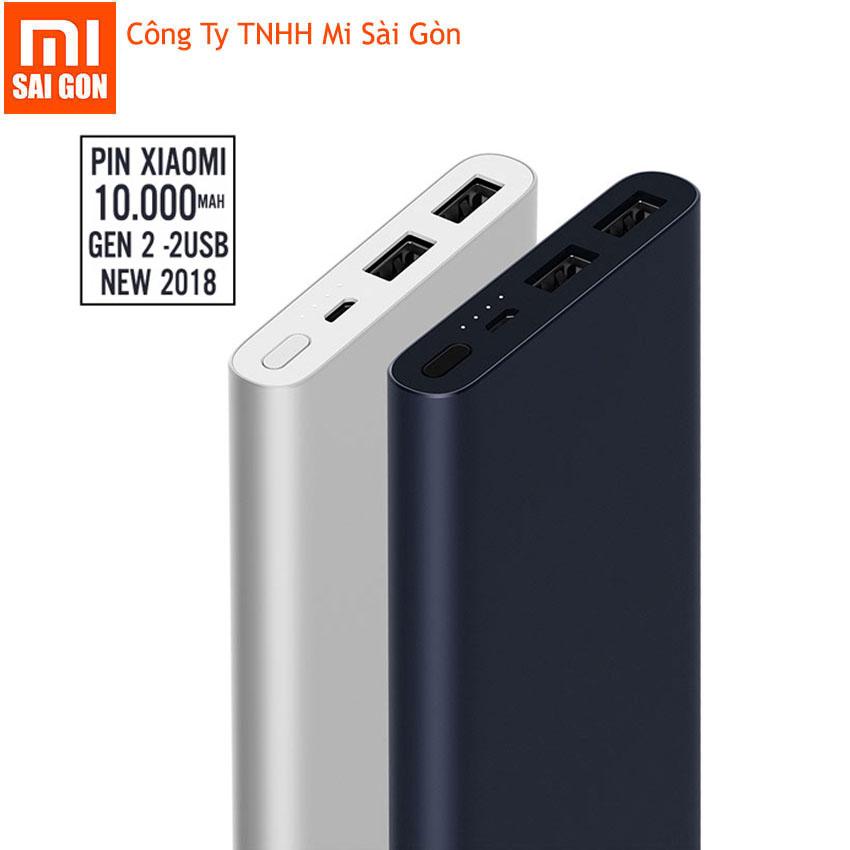 Pin sạc dự phòng Xiaomi 10000 mAh gen 2s 2018 Bạc - Digiworld phân phối chính thức