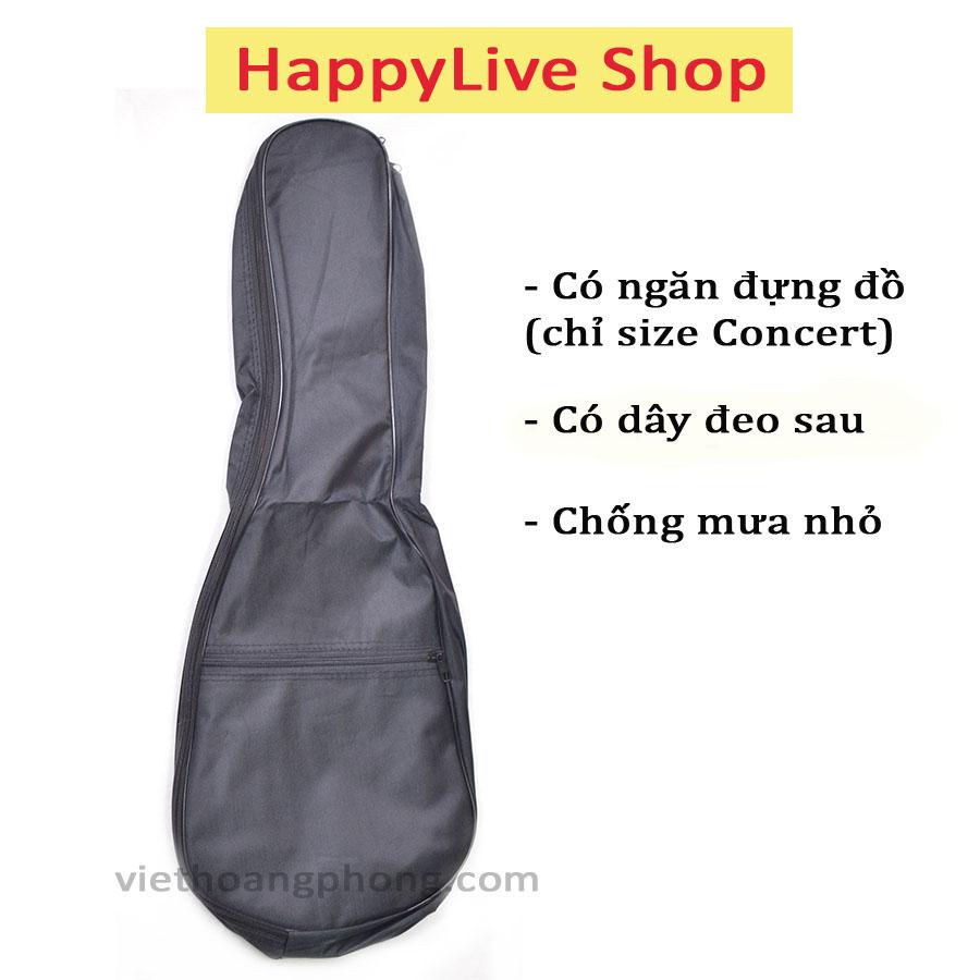 Bao đàn Ukulele 1 lớp màu đen (size Soprano/Concert) - HappyLive Shop