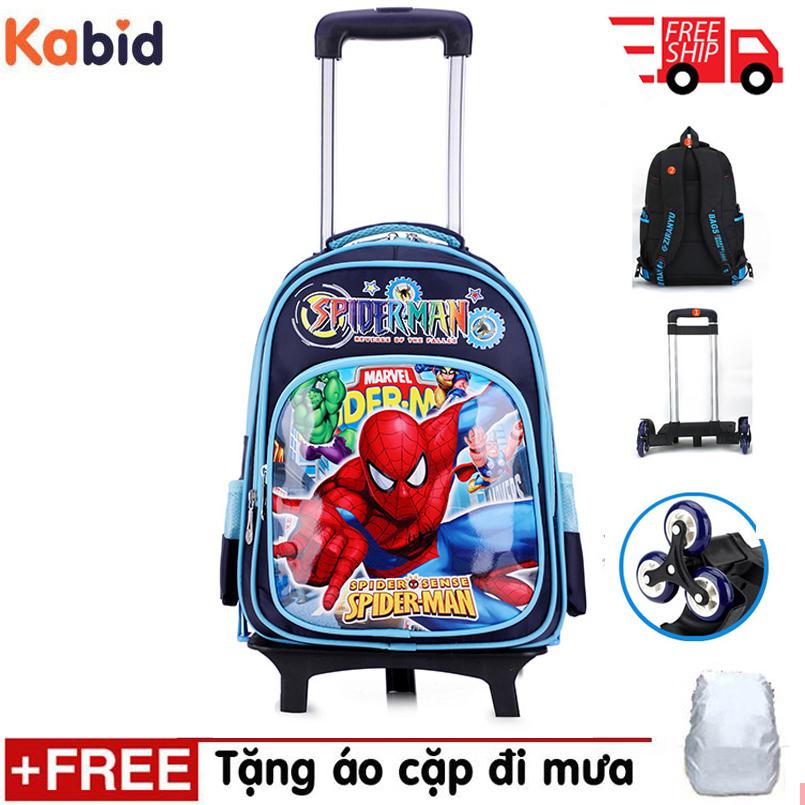 BALO KÉO 6 bánh Kabid -Spider man MSP898 dành cho học sinh tiểu học