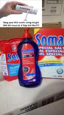 Combo bột rửa bát Somat 1.2kg, nước làm bóng Somat 500ml + muối rửa bát Somat hoặc Tiger 1.2kg (tặng que thử nước cứng hoặc 3 viên tổng hợp Alio) (viên rửa bát alio, finish)