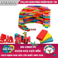Đồ chơi trẻ em – Bộ đồ chơi 120 quân Domino bằng gỗ nhiều màu sắc