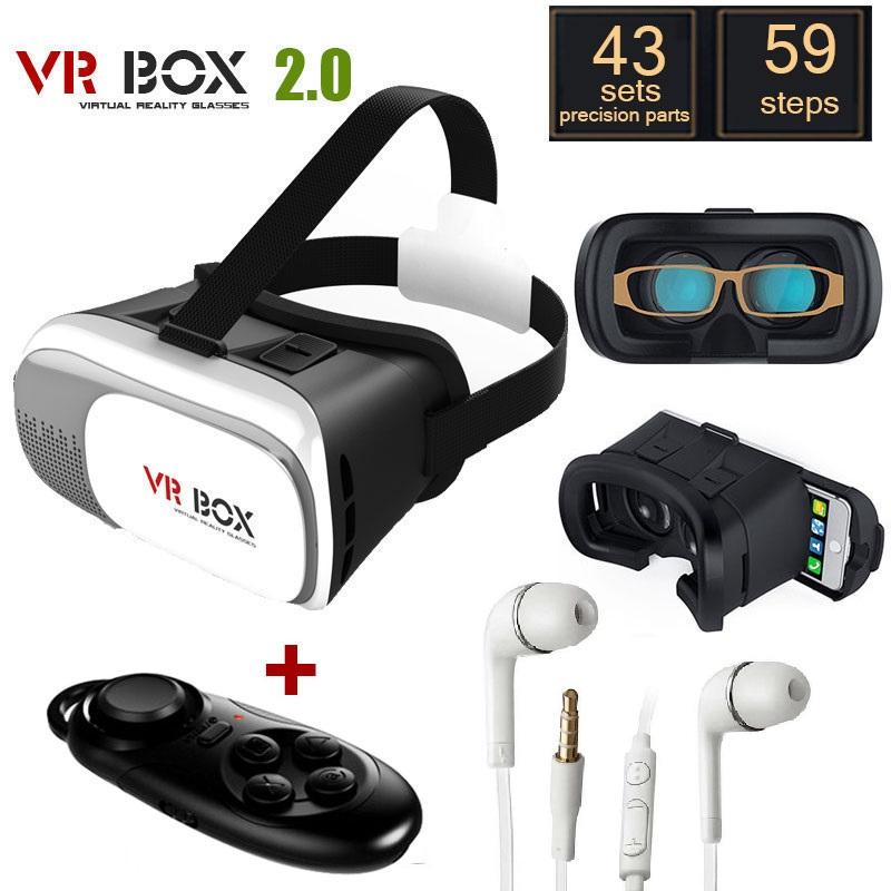 Kính thực tế ảo VR BOX 2 và Tay cầm chơi game tặng tai nghe S4