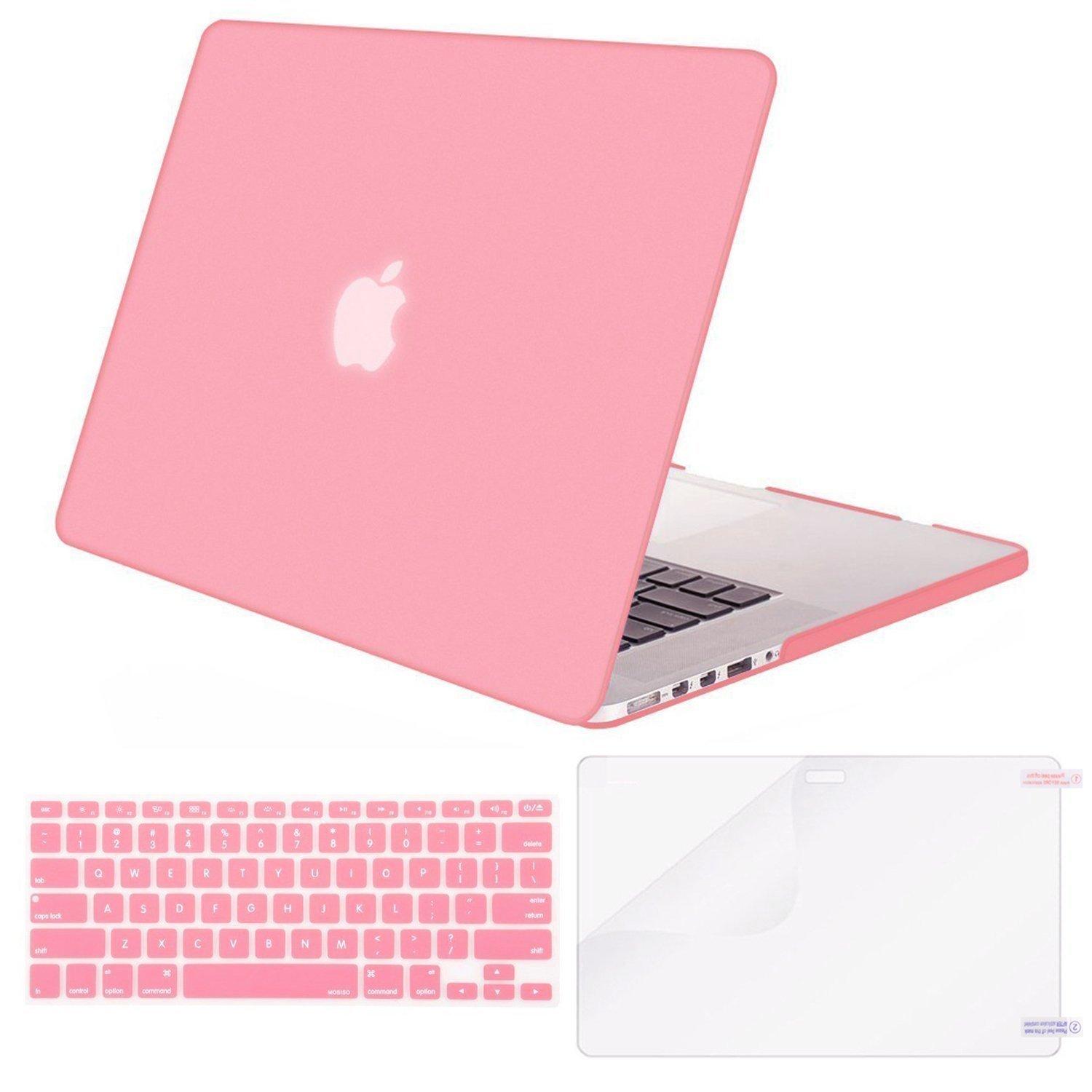 MacBook Pro 13 Case Transparent Frosted Plastic Hard Shell Case Cover Bundle for Apple MacBook Pro 13 Inch Retina Display...