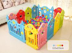 Quây Cũi Nhựa Cho Bé 12 Miếng (10+2. Tặng 100 qua bóng + thảm)