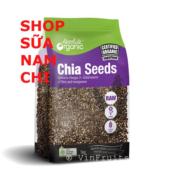 Hạt Chia Absolute Organic Chia Seeds 1KG TÍM (Cam kết hàng Úc)