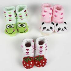 Set 2 đôi Tất / vớ hình con vật 3D ngộ nghĩnh cho bé gái từ 0-6 tháng