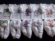 Set 5 bộ dài trắng cho bé 4-14kg totokids