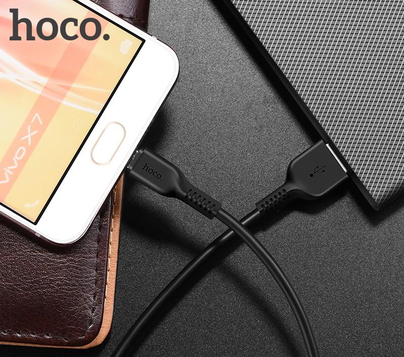 Cable sạc Hoco X20 (Cổng Micro USB cho Samsung, Oppo, Nokia…) (Dây dài 2m)