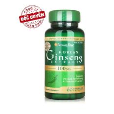 Viên uống tăng cường sức khỏe nhân sâm Hàn Quốc Puritan’s Pride Korean Ginseng Extract 100mg 60 viên HSD: 07/2019