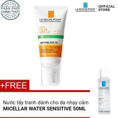 Kem chống nắng dạng kem-gel không mùi, giúp khô thoáng, không bóng dầu La Roche Posay Anthelios Dry Touch 50ml + Tặng Nước tẩy trang dành cho da nhạy cảm Micellar Water Sensitive 50ml