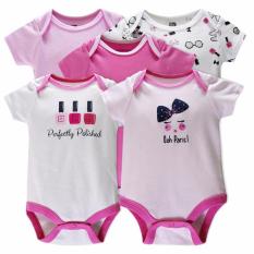 Set 5 Bodysuit Cộc Tay Beliti NƠ Đẹp Cho Bé gái (Mẫu Giống Hình)