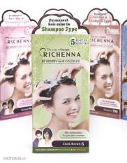 Thuốc Nhuộm Tóc Phủ Bạc Dạng Gội Richenna – Richenna EZ Speedy Hair Color (số 6)