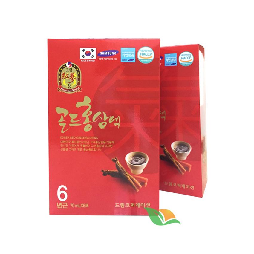 Combo 2 Hộp nước uống Hồng sâm Hàn Quốc (70ml x 5 gói/hộp)