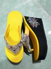 DÉP KẸP VƯƠN MIỆN VÀNG DÁN GÓT SEN CAO 7CM TK SHOPPING – HÀNG LOẠI TỐT