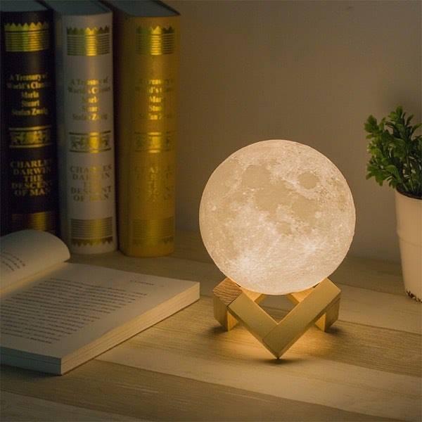 Đèn ngủ mặt trăng 3D cắm sạc trang trí cực đẹp (Size 8cm)