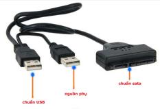 Cáp chuyển Sata to USB 2.0 SL-205 cho ổ cứng laptop 2.5inch ( Đen)