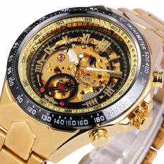 Đồng hồ nam Winner TM432 cơ lộ máy đính đá dây thép không gỉ