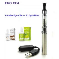 Bộ Thuốc lá điện tử Shisha EGO CE4 kèm 2 tinh dầu, 1 buồng đốt, 1 đầu hút model 2018 (Đen)