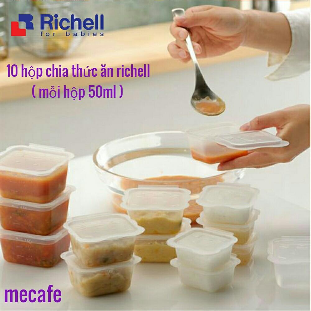 Hộp chia thức ăn cho bé Richell 10 chiếc 50ml