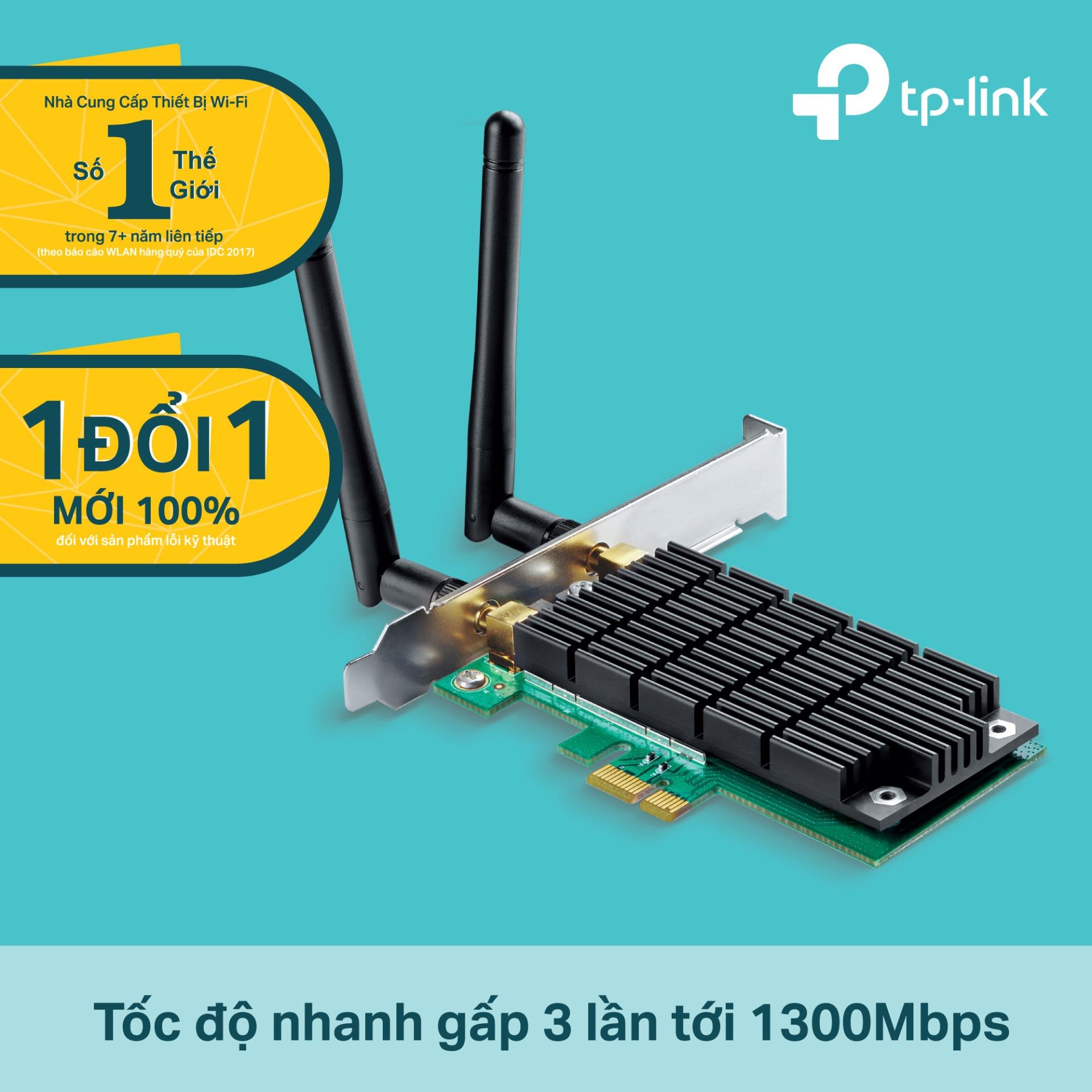 Card Mạng Wifi TP-Link Archer T6E Băng Tần Kép PCI Express AC1300 - Hãng phân phối chính thức