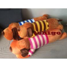 Gấu bông cún con bông mặc áo kẻ sọc