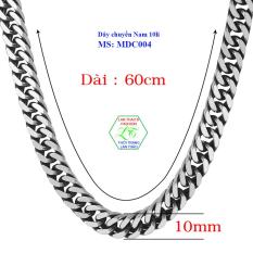 Dây chuyền Inox Nam HQ kiểu lặc đôi vuông cao cấp ver1 MDC004 (10li-Trắng)