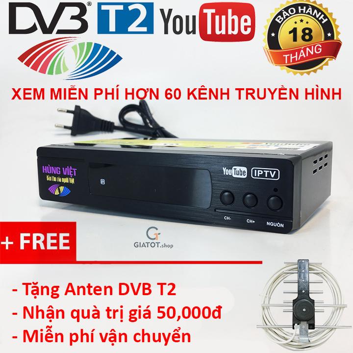 Đầu thu kỹ thuật số DVB-T2 HÙNG VIỆT TS-123 Internet tặng Anten DVB T2