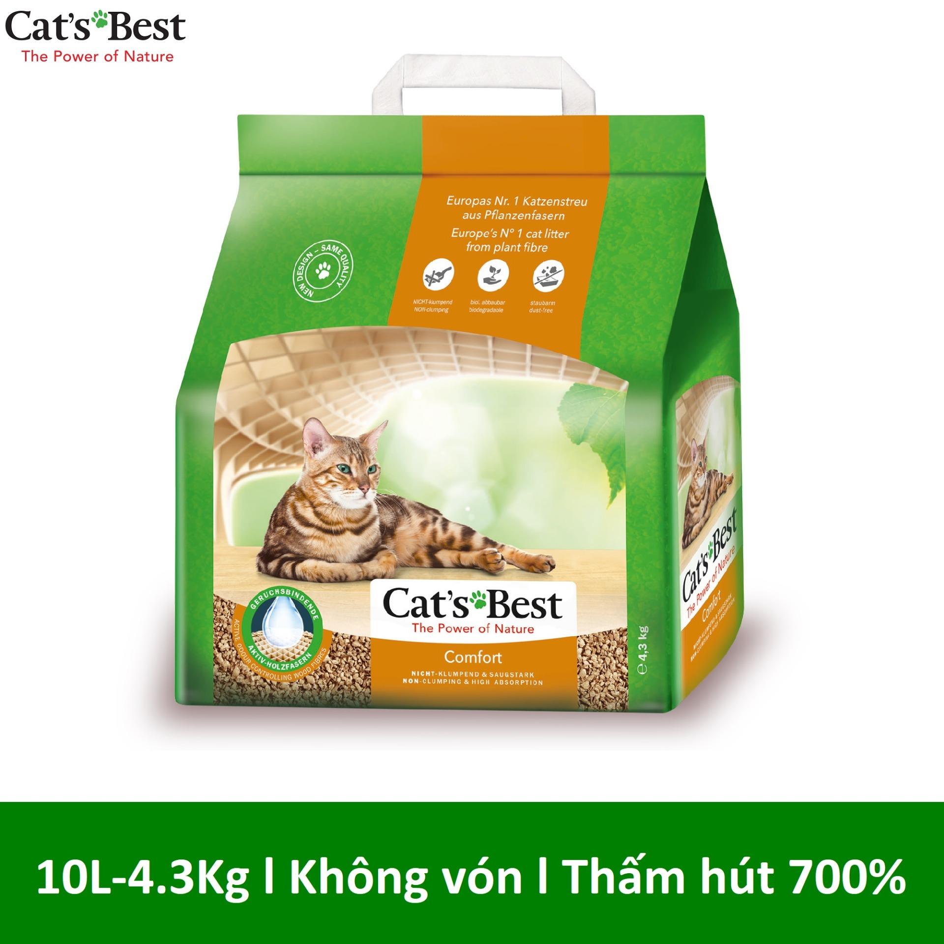 Cát vệ sinh hữu cơ cho mèo Cat's Best Comfort (không vón cục) 4.3kg