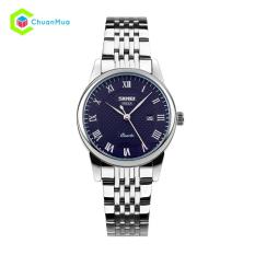 Đồng hồ Nữ Skmei 9058 viền nổi dây inox – Mã: DHA020