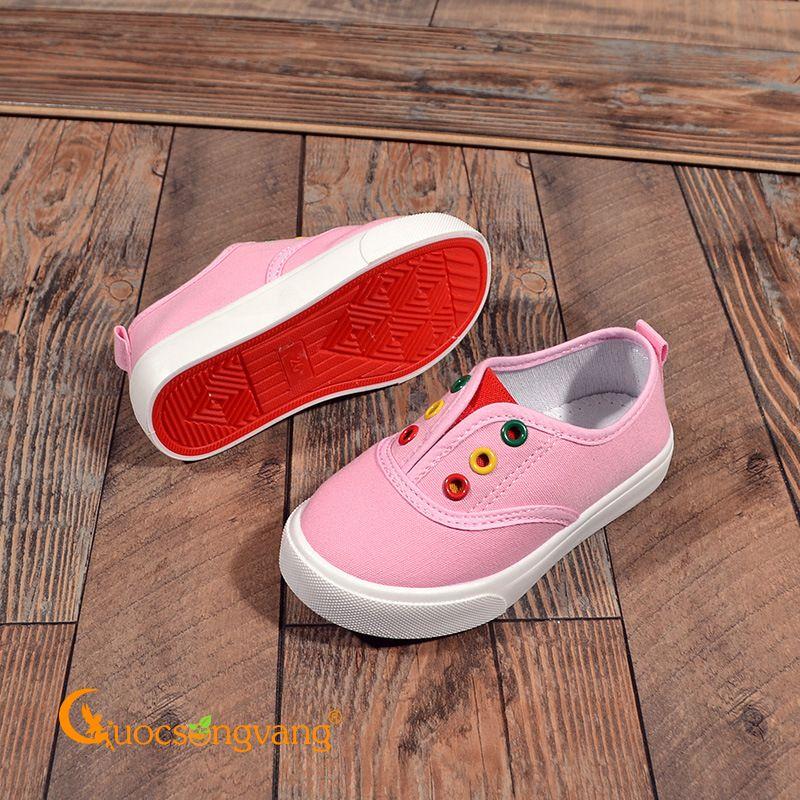 Giày trẻ em giày lười bé gái chống trượt màu hồng GLG043