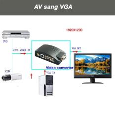 Bộ chuyển tín hiệu AV, Svideo sang VGA (đen)