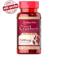 Viên uống giảm viêm đường tiết niệu, giảm tiểu dắt, chống oxy hóa Puritan’s Pride Natural Cranberry 60 viên