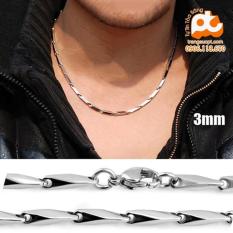 Dây chuyền nam inox cao cấp phong cách không đen giá rẻ HCM A13 ( 3mm)
