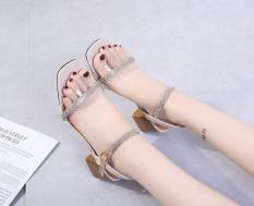 Giày cao gót vuông LT 5 phân bản trong phối dây xoàn