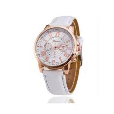 Đồng hồ nữ dây da tổng hợp Geneva GE003 (Trắng)