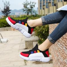 Giày sneaker nữ DODACO DDC3221 giày thể thao nữ thời trang style hàn quốc chất liệu siêu nhẹ vải khử mùi thoáng khí hàng hot trends giá rẻ mẫu mới nhất 2018 màu Bộ đội Xám Trắng