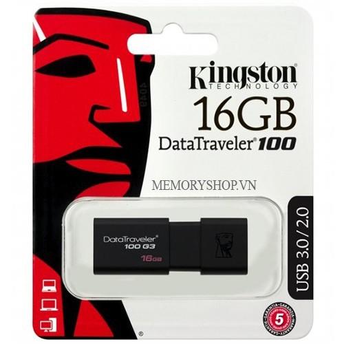 USB 3.0 16GB Kingston DT 100 G3 - HÀNG CTY - BH 5 NĂM 1 ĐỔI 1