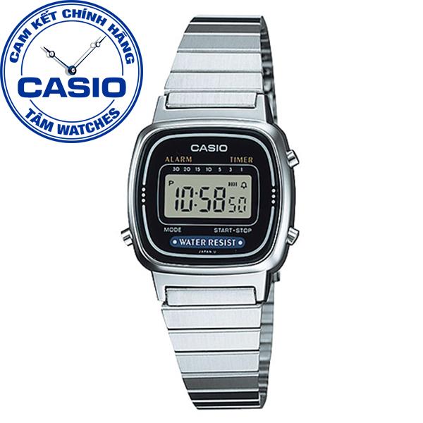 Đồng hồ nữ dây thép không gỉ Casio Standard Anh Khuê LA670WA-1DF
