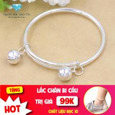 Lắc Chân Cho Bé, Lắc Chân Trẻ Em, Lắc Chân Bạc Trẻ Em, Lắc Chân Bạc Trẻ Em 2 Chuông Chất Liệu Bạc Ta Cao Cấp – Thương Hiệu Bảo Tín