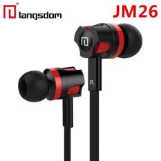 Tai nghe nhét tai earphone Langsdom JM26 Super Bass (Đen pha đỏ)