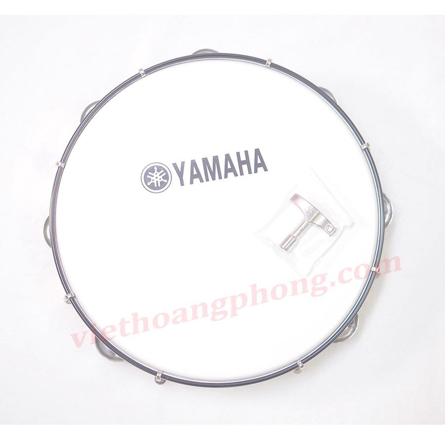 Trống lắc tay - trống gõ bo - Tambourine Yamaha MT6-102A (Trắng đục) + Bao da 3 lớp - Việt...
