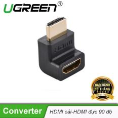 Đầu nối cổng HDMI male sang HDMI female vuông góc 90 độ – UGREEN 20110 – (màu đen) – Hãng phân phối chính thức.