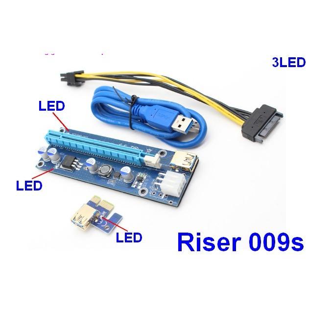 DÂY RISER PCIe 1X TO 16X USB 3.0 VER 009S
